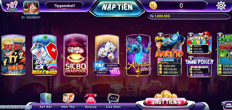 Các trò chơi hấp dẫn tại 789Club