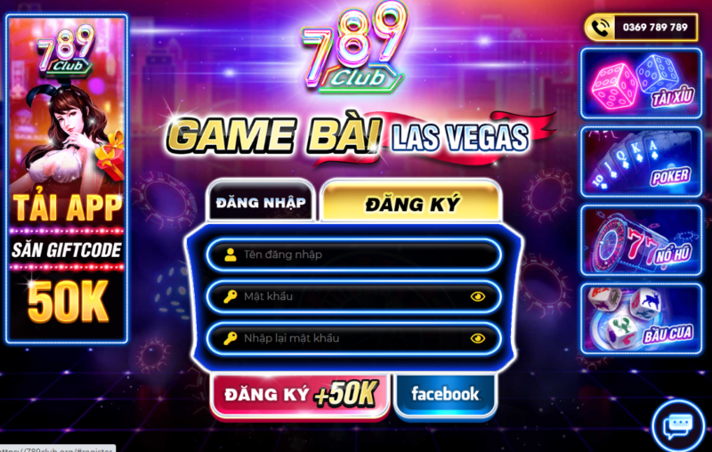 Đăng ký 789Club lần đầu tặng 50K
