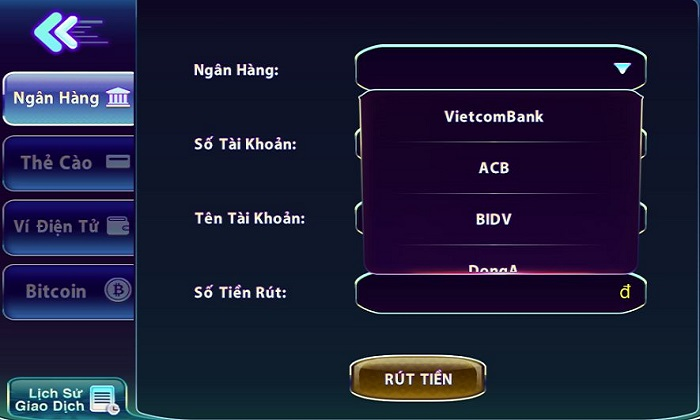 Các phương thức rút tiền 789Club