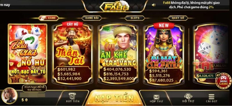 Giao diện website Fa88 chuẩn quốc tế