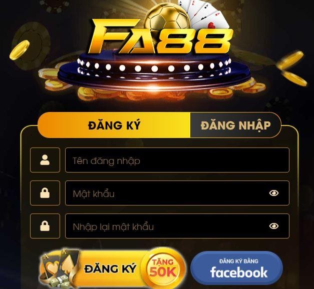 Đăng ký nhà cái Fa88 rất đơn giản