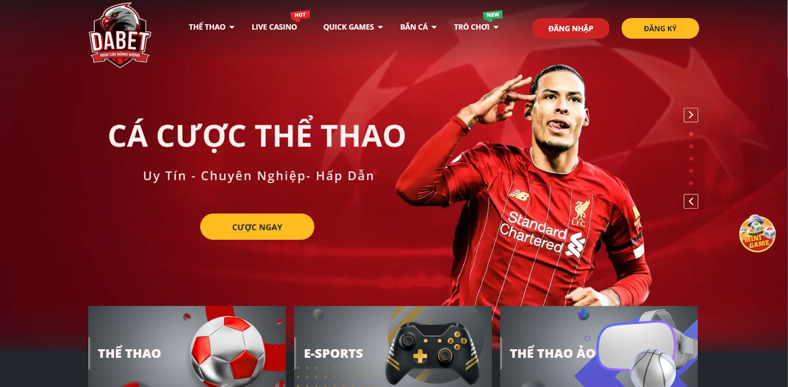 Dabet - Nhà cái cá cược thể thao, casino uy tín hàng đầu hiện nay