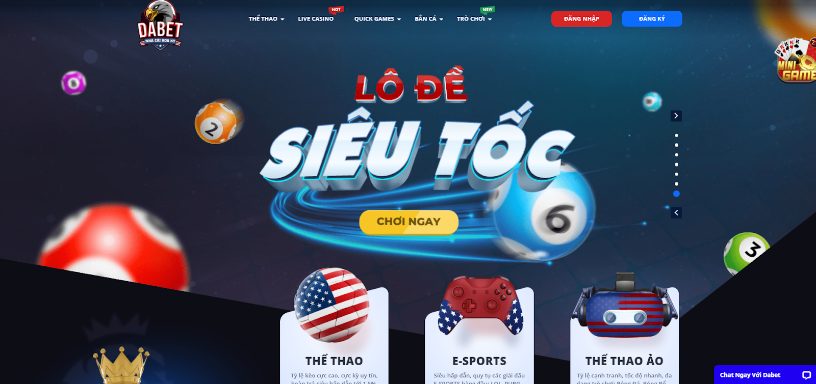 Lô đề siêu tốc Dabet chơi ngay trúng lớn