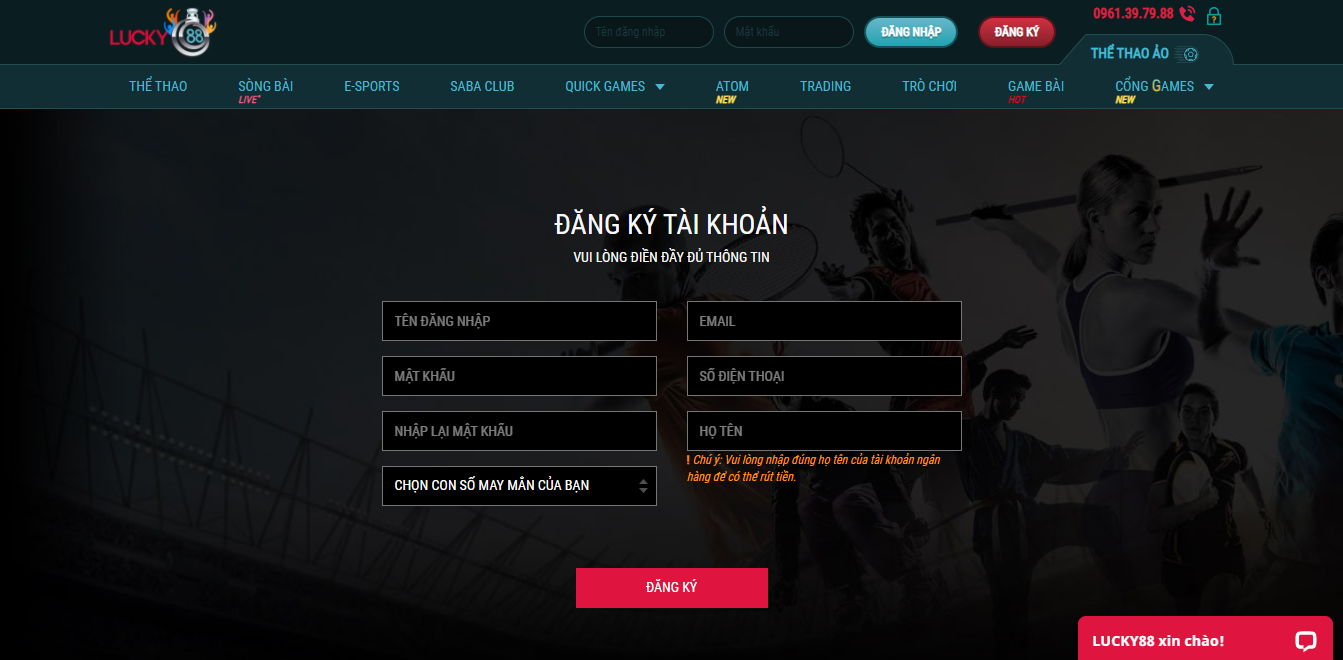 Daftar akun Lucky88