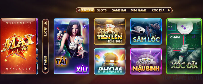 Kho game bài hấp dẫn tại mayclub
