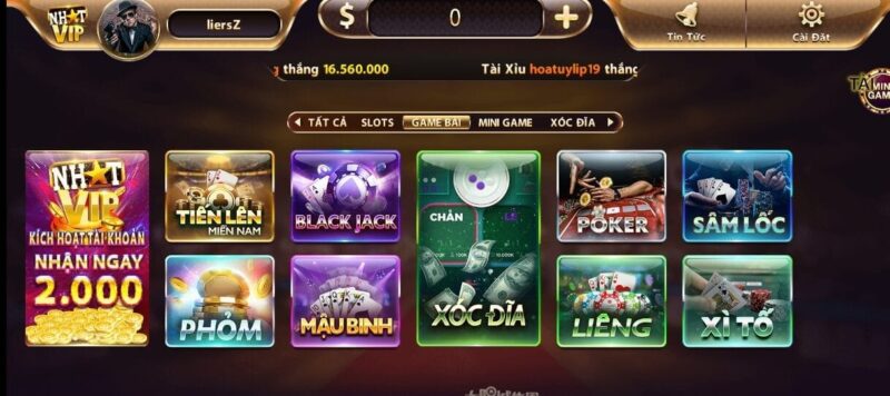 Các tựa game bài đổi thưởng
