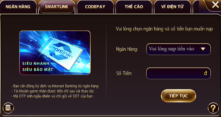 Nhà cái hỗ trợ đa dạng kênh nạp tiền khác nhau
