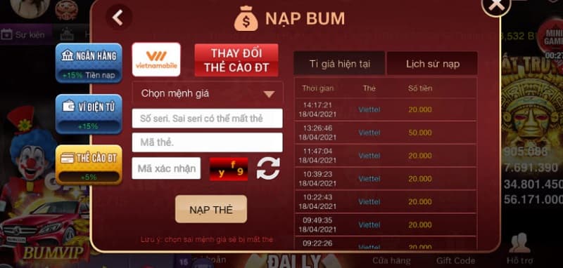bum66 club Hướng dẫn nạp tiền