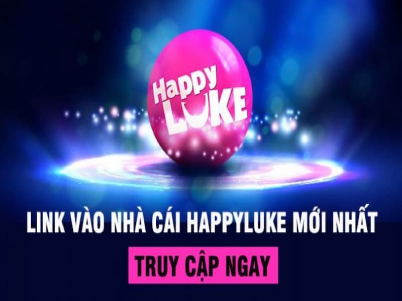 Link truy cập happyluke được gắn trên fanpage nhà cái