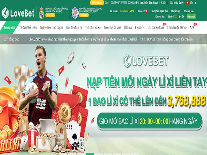 Ưu đãi lovebet mới nhất 2022